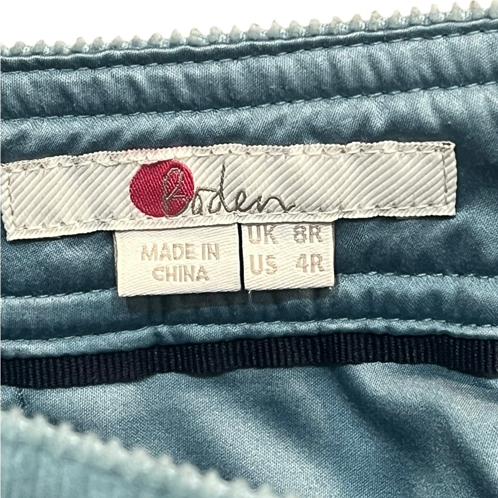 Boden Woman’s Turquoise/Teal Corduroy Midi Skirt - Size 4 - Picture 5 of 8